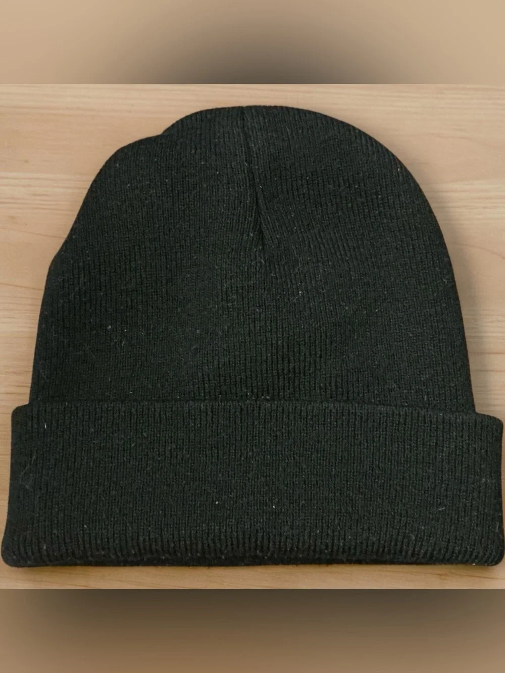 Carhartt Kids Black Knit Cuffed Beanie with Yellow Logo Patch